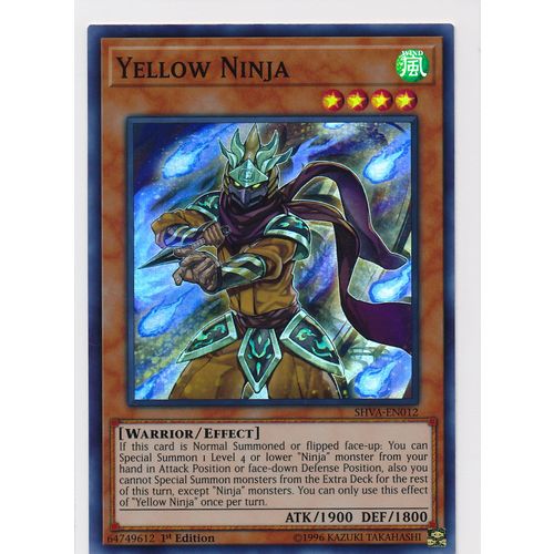 YuGiOh Shadows In Valhalla SHVA-EN012 Yellow Ninja 1st Edition