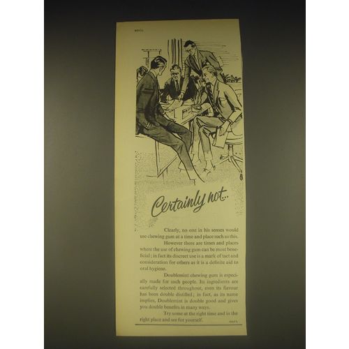 1962 Wrigley's Doublemint Gum Advertisement
