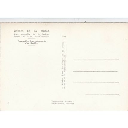 Gorges de la Diosaz France Postcard unused VGC