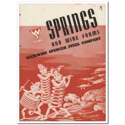 Wickwire Spencer Steel Company 1945 vintage industrial catalog springs