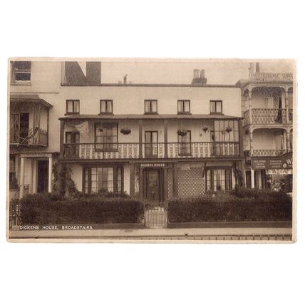 DICKENS HOUSE, BROADSTAIRS, KENT unused antique postcard =