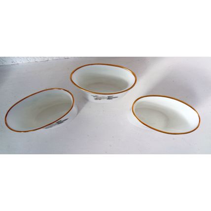 Royal Worcester china 3 toothpick holders 1 pin dish Torquay Japanese Anemone