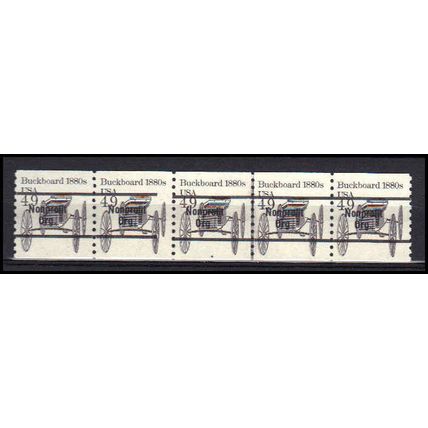 2124a 4.9c Buckboard Very Fine MNH Dry Gum PNC 4/5 Gap 1L AA0305