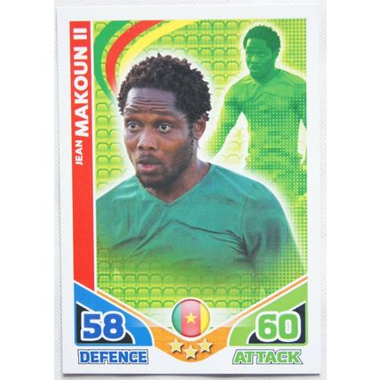 2010 Topps Match Attax World Cup Trading Card - Cameroon, Jean Makoun