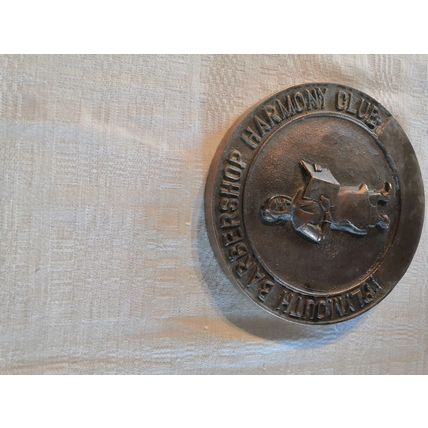 Vintage, Plymouth Barbershop Harmony Club, Solid Brass Plaques/Sign -Choir/Music