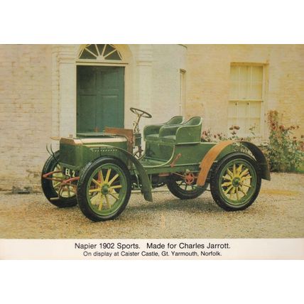 Napier 1902 Sports Car Charles Jarrott at Norfolk Postcard