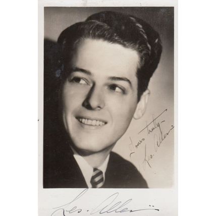Les Allen Antique Hand Signed Photo