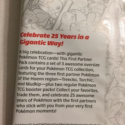 NEW Pokemon 25th Anniversary Aloha First Partner Pack - 3 Large Card & 2 Packs