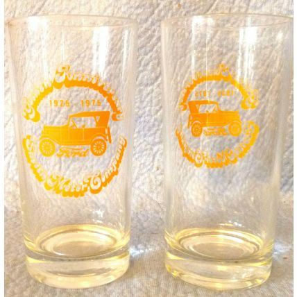 SET OF 2 RARE SMITH MOTOR COMPANY GOLDEN ANNIVERSARY 1925 - 1975 GLASSES
