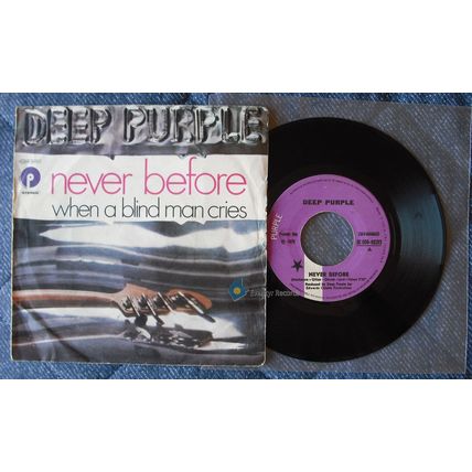 Deep Purple Never Before/When A Blind Man Cries 1972 7inch single Hard Rock UK