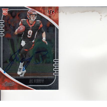 JOE BURROW ROOKIE 2020 AUTOGRAPHED CINCINNATI BENGALS SUPER BOWL QUARTERBACK