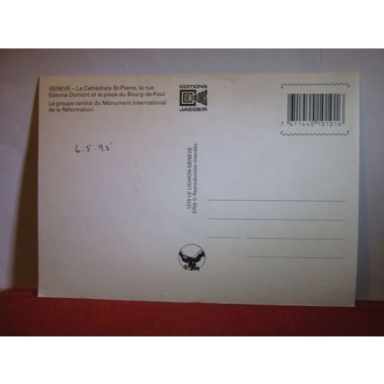 2 VIEWS, GENEVE, GENEVA SWITZERLAND unsed postcard dated 1995 =