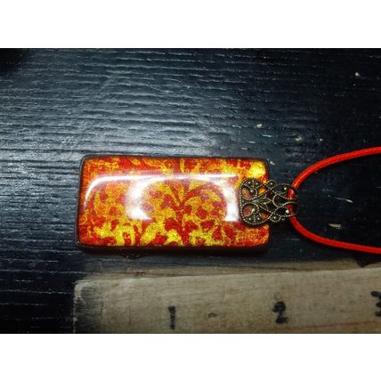 Vintage Orange Necklace & Pendant