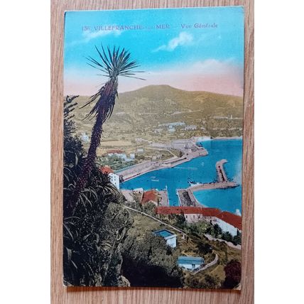 POSTCARD: VILLEFRANCHE sur MER, GENERAL VIEW....No. 136: c1920