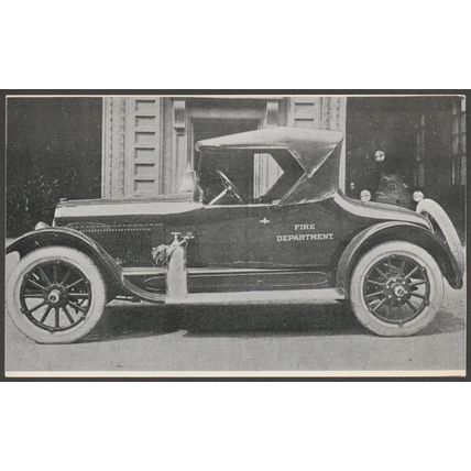 Baltimore City Fire Dept Deputy Chief Engineer's Car of 1920 - Koerber Postcard