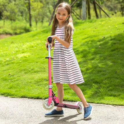 Hikole Scooter for Kids-3 Adjustable Heights-Foldable-LED-PINK-NEW-FAST SHIPPING