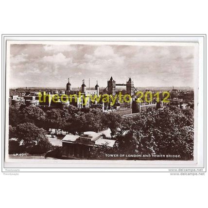 TOWER OF LONDON AND TOWER BRIDGE, ENGLAND, Postcard