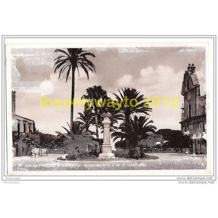 TRANI PIAZZA PLESBISOTTO, MONUMENTO AMR IMBRIANI, ITALY, Postcard