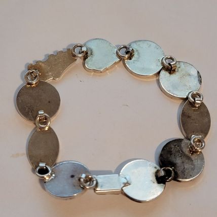 Silver Tone Sports Bracelet