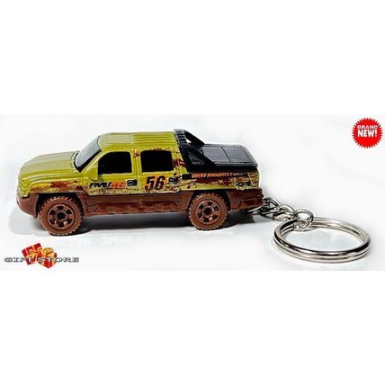 RARE KEYCHAIN GREEN BROWN CHEVY AVALANCHE Z71 CUSTOM Ltd. Ed. GREAT GIFT