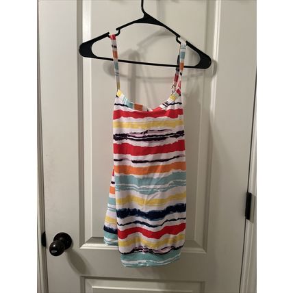 1pc Women's Graphic Swim Tankini Top Criss Cross Strap Padded Size XL