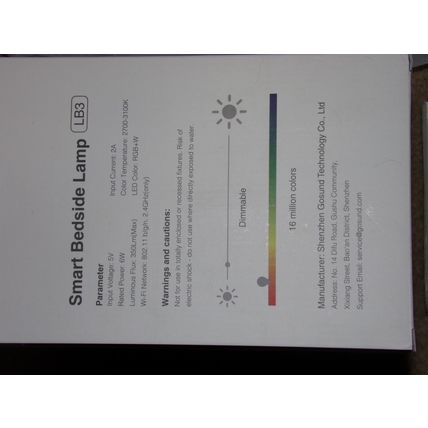 Gosund WiFi Smart Table Lamp Alexa Google Home Dimmable 16 million colors