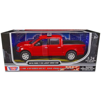 2019 Ford F-150 Lariat Crew Cab Pickup Truck Unmarked Fire Department Red "La...