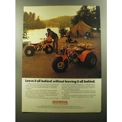 1982 Honda ATC Three-Wheeler Ad - Leave it all behind without leaving it all