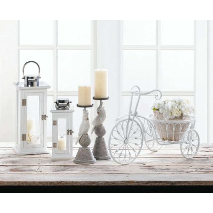 WHITE BICYCLE PLANTER
