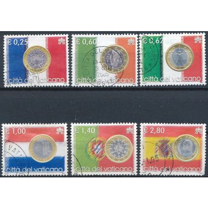 The Euro: 6 Values - Vatican City 2004 - F H - MiNr 1494, 1498/9, 1502/3 & 1505