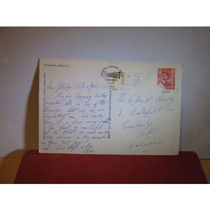 PORTELET BAY, JERSEY, used vintage postcard by Gordon of Jersey 1969 pm =