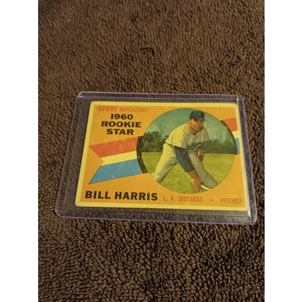 1960 Topps # 128 RC Bill Harris Los Angeles Dodgers Pitcher 3.0 VG Condition