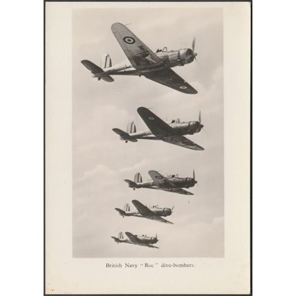 British Navy Roc Dive-Bombers, c.1960 - RP Postcard
