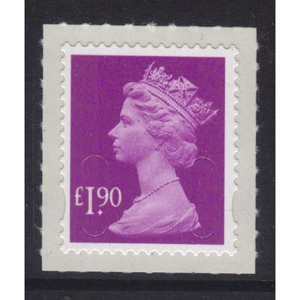 U2954 £1.90 Bright Mauve M12L SELF-ADHESIVE ~ GB Machin