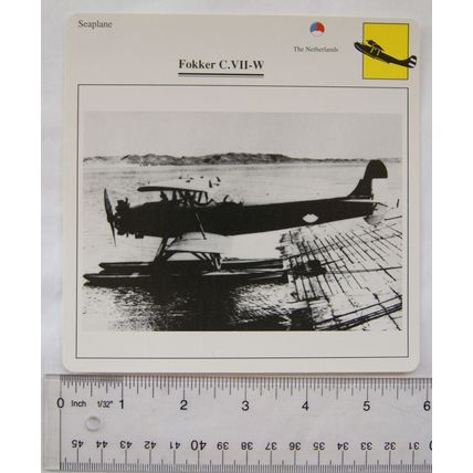 Fokker C.VII-W - The Netherlands - Seaplane - Collectors Club Card
