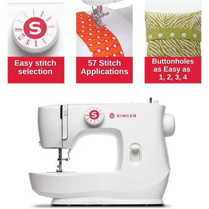 SINGER MX60 Lightweight & Portable Sewing Machine with Accessory Kit & Foot Peda