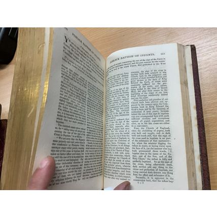 1824 The Book Of Common Prayer In Two Volumes 2.7kg Leather Books (EV3)
