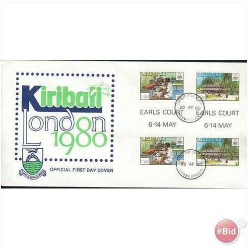 Kiribati FDC 1980 - SG 114/115 - London International Stamp Exhibition - 1