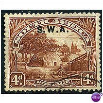 South West Africa 1928 SG62 4d Brown Very Fine Used