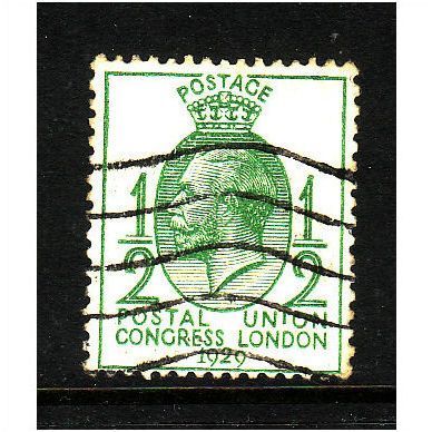 GREAT BRITAIN 1929 PUC SG 434 1/2d GREEN USED