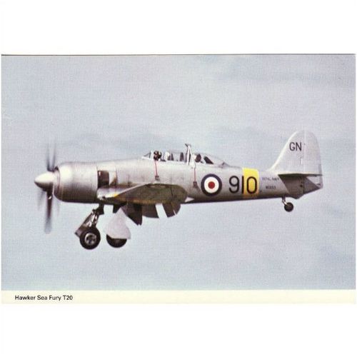 Aircraft Postcard Fleet Air Arm Hawker Sea Fury T20 WG655