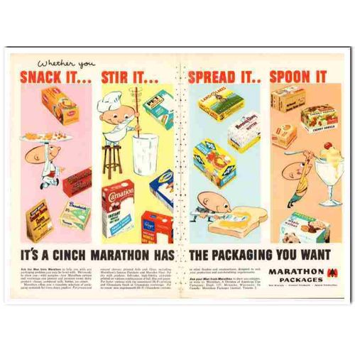 american can company 1959 marathon packaging ice cream vintage ad
