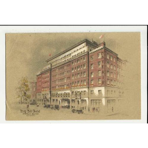 LONDON May Fair Hotel Art Postcard
