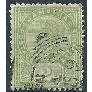 Jamaica 1889 SG28 2d Green Fine Used .. ..