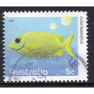 Australia 2010 Fishes of the Reef Definitive - Coral Rabbitfish 5c Sheet Used