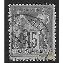 Mi 61 II: 15 c. lilac-grey Definitive Stamp: Freedom and Commerce, type II
