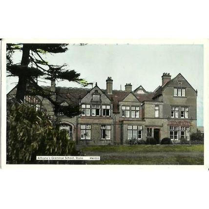 Staffordshire STONE Alleyne's Grammar School Postcard