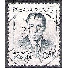 Maroc 1962 Michel 497 O Cote (2005) 0.20 Euro Roi Hassan II Cachet rond