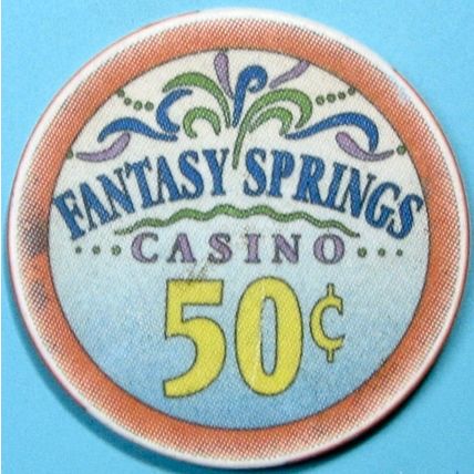 Fantasy Springs. 50¢ Casino Chip. Indio, CA. Y59.