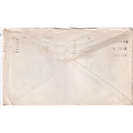 United States 1911 Cincinnati O-London UK Cover Cincinnati cancel written VGC